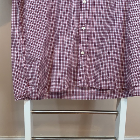 GAP Factory Store Red, White & Gray Cotton Button Down - Picture 6 of 7